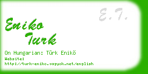 eniko turk business card