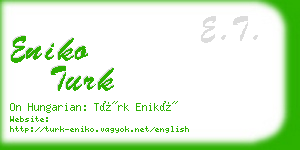 eniko turk business card